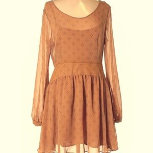 FREE PEOPLE long sleeved printed autumn dress